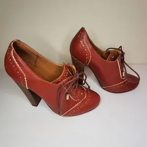 FSJ | Shoes | Fsj Vintage Ladies Wingtip Oxford Heels Shoes  display picture 3